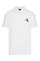 Bird Embroidered Polo Shirt